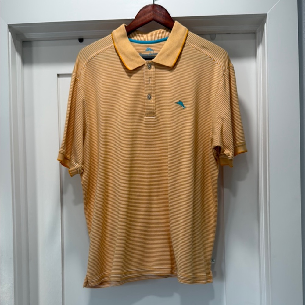Tommy Bahama Yellow Polo Shirt with Classic Collar